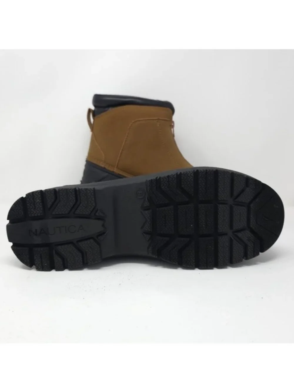 Nautica Tidewater Zip Winter Snow Boots Tan/Black Waterproof 3M Sz 8M
